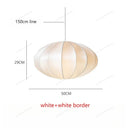 Axyaa Nordic Fabric Lantern LED Chandelier Pendant Light for Home Decor