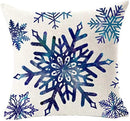 Axyaa Christmas Blessing Pine Tree Linen Throw Pillow Cover deco