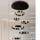 Axyaa Crystal Chandelier Stair Pendant Lamp Living Room Pendant Lights