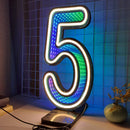 Axyaa Starry Sky Neon Number Sign Double-Sided Light for Party Decor