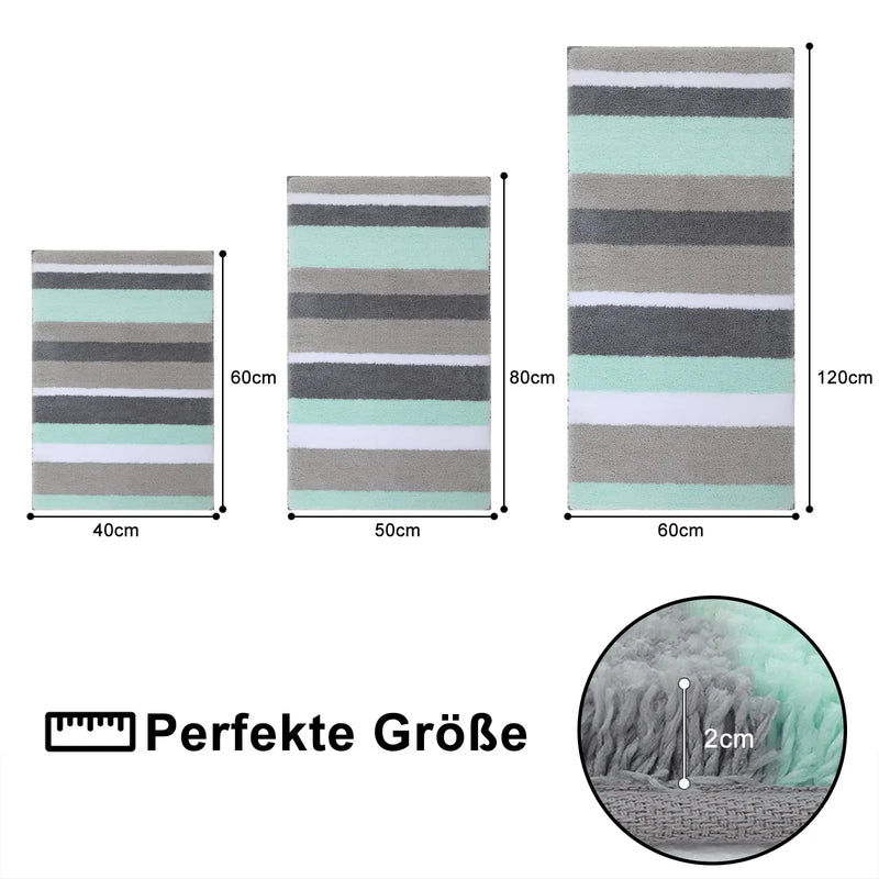 Axyaa Soft High-Pile Microfibre Bathroom Rug - Absorbent & Non-slip Mats