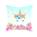 Axyaa Purple Unicorn Rainbow Sunrise Pillowcase for Home Decor
