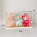 Axyaa Labubu Dolls Acrylic Display Case Dustproof Blind Box Plush Doll Storage Box