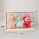 Axyaa Labubu Dolls Acrylic Display Case Dustproof Blind Box Plush Doll Storage Box