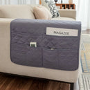 Axyaa Modern Armrest Pad With Storage Layer for Sofa, All Seasons, Khaki Gray