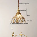 Axyaa Nordic Glass Copper LED Pendant Lamp for Dining Room and Bedroom