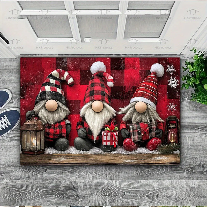 Axyaa Christmas Dwarf Door Mat Holiday Party Decoration