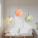 Axyaa Copper Petal LED Chandelier: Nordic Minimalist Art Decor Ceiling Lamp