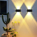 Axyaa Outdoor Solar Wall Lamp - Waterproof Up/Down Light for Porch, Balcony, Garden