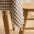 Geometric Cotton Tablecloth by Axyaa: Checkered Kitchen, Wedding & Holiday Decor