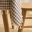 Geometric Cotton Tablecloth by Axyaa: Checkered Kitchen, Wedding & Holiday Decor