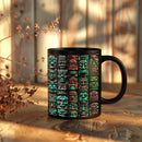 Mayan Style Stone People Ceramic Mug by Axyaa - History Lover's Gift