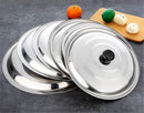 Axya Stainless Steel Glass Lid for Cooking Pot Wok - Kitchen Cookware Round Cover