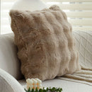 Axyaa Faux Rabbit Fur Cushion Cover - Cozy Nordic Home Decor