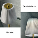 Axyaa Small Pleated Table Lamp USB Rechargeable Nightstand Cordless Desk Lamp