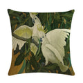Luxury Bird Cotton Linen Cushion Cover by Axyaa for Home Decor