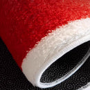 Axyaa Christmas Apple Cartoon Round Carpet Festive Plush Living Room Bedroom Rug