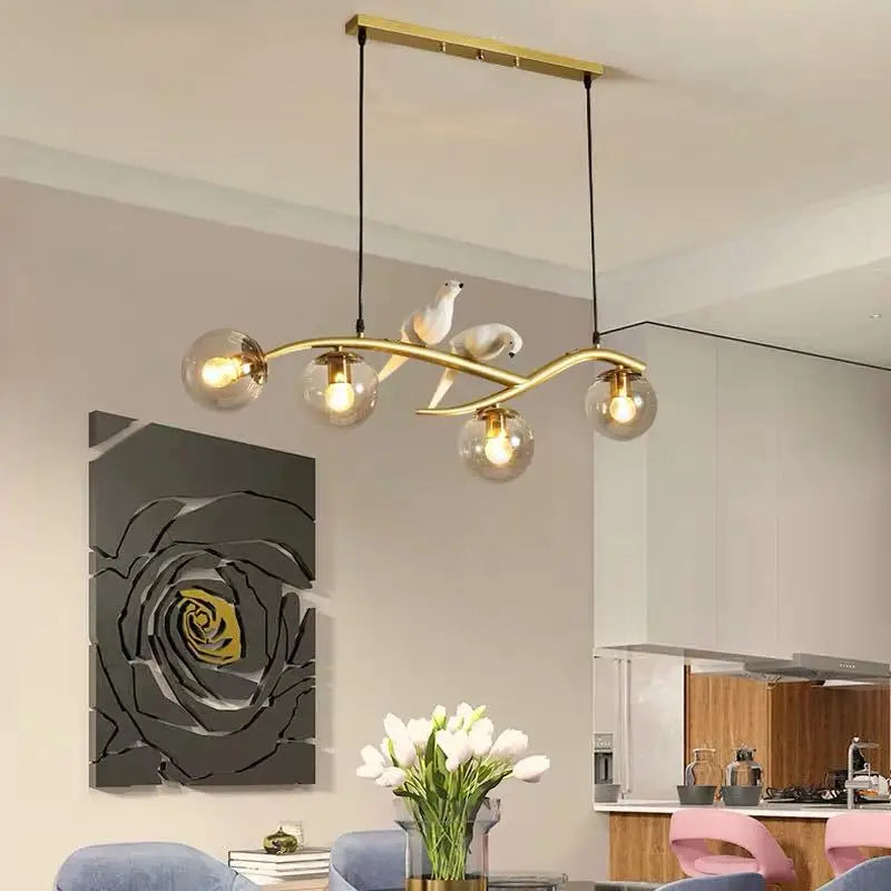 Axyaa White Bird Pendant Chandelier for Home Decor and Lighting