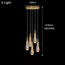 Axyaa Crystal Chandeliers - Nordic Luxury Water Drop Pendant Lights