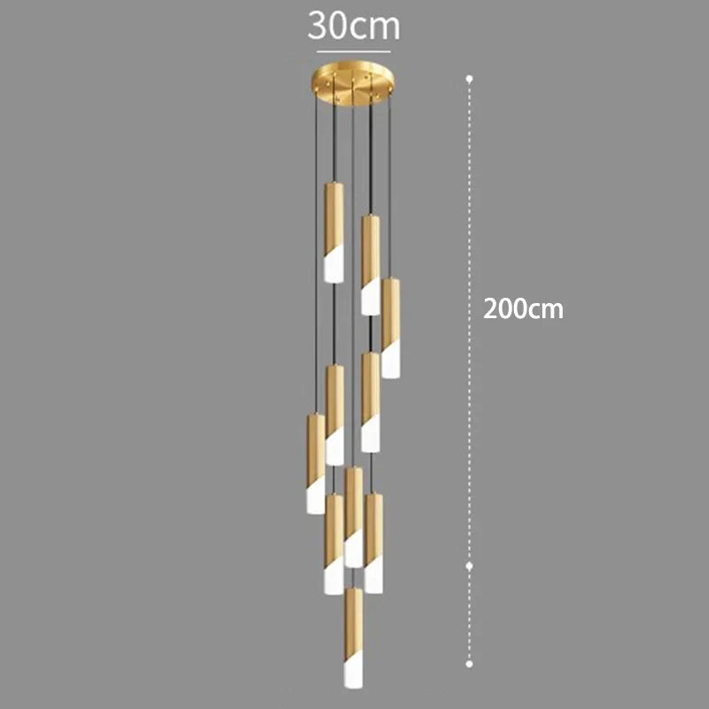 Axyaa Staircase Chandeliers LED Pendant Light for Modern Home Decor