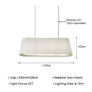 Axyaa Nordic White Fabric Bar Pendant Lights - Minimalist Home Decor Lighting