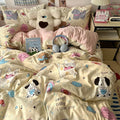 Axyaa Soft Skin-friendly Bedding Set with Duvet Cover, Bedsheet, Pillowcases