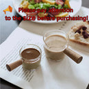 Axya Glass Espresso Measuring Cup with Wood Handle - 50/75/100/140ml