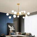 Axyaa Gold Black Ceiling Chandelier for Living Room Bedroom Luminaria
