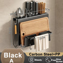 Axyaa Kitchen Knife Holder Wall Rack Chopsticks Organizer Hooks Storage Hanger