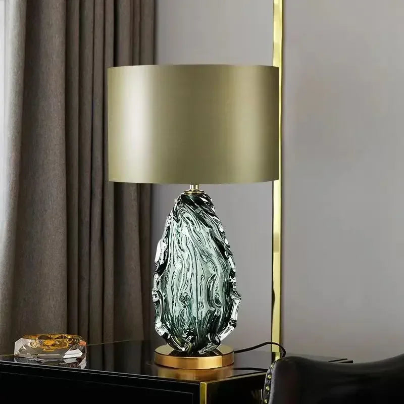 Axyaa Nordic Modern Glaze Table Lamp for Living Room, Bedroom, Hotel - LED Desk Light