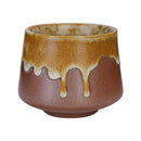 Coarse Pottery Glazed Teacups Set by Axyaa - Japanese Style Coffee Mugs for Home Decor