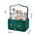 Axyaa Countertop Cosmetic Organizer with Lid, Drawer - Waterproof, Dustproof Skincare Storage