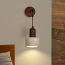 Axyaa Nordic LED Wall Sconce Wood Yellow Travertine Stair Light Fixtures
