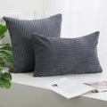Axyaa Corduroy Striped Cushion Cover for Home Decor