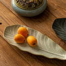 Axyaa Leaf Ceramic Sushi Plate - Exquisite Home Dining Essential
