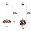 Axyaa Amber Glass Chandelier Pendant Lights for Elegant Dining and Bedroom Lighting