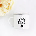 Axyaa His and Hers Lovers Camp Cup Enamel Mug Gift for Couples