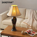 Axyaa Retro Ceramic Floor Lamp for Bedroom Living Room Home Decoration