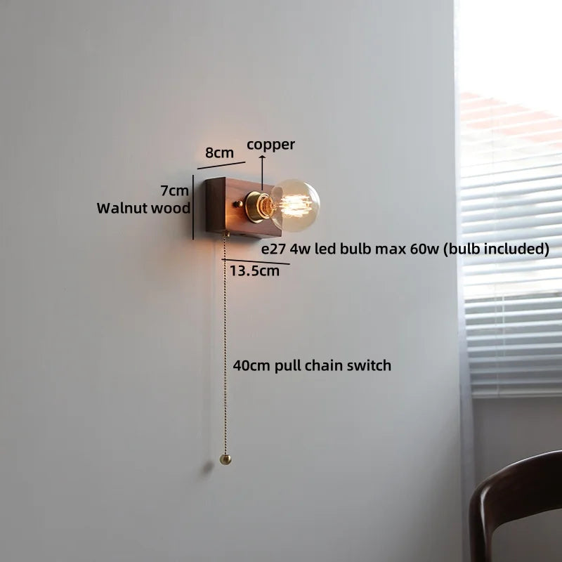 Axyaa Ceramic LED Wall Light Mirror Japan Style Bedside Lamp