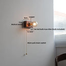 Axyaa Nordic LED Walnut Wood Wall Lamp for Modern Interior Design Home Lighting