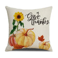 Axyaa Thanksgiving Pumpkin Pillow Cover 45*45cm Home Decor Cotton Linen