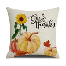 Axyaa Thanksgiving Pumpkin Pillow Cover 45*45cm Home Decor Cotton Linen