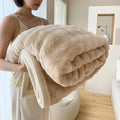 Axyaa Luxe Rabbit Velvet Double-sided Bubble Velvet Nap Blanket