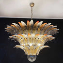 Axyaa Glass Monola Loft Chandelier: Luxury, Modern, Simple Design for Villa Living Room