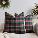 Axyaa Christmas Plain Throw Pillowcase Cojines Red Green Sofa Cushion Cover