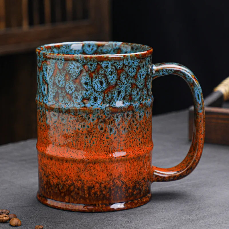 Axyaa Ceramic Oil Drum Coffee Mug - Large Capacity, Durable Drinkware for Home & Office