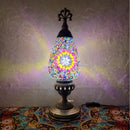 Axyaa Turkish Mosaic Table Lamp Vintage Art Deco Glass Bed Night Light