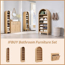 Axyaa Arched 8-Tier Shoe Cabinet with Adjustable Shelves