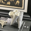 Axyaa Cone Ceramic Vase White Art Flower Arrangement Decor Ornament Vases