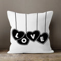 Axyaa LOVE Print Cushion Cover for Home Decor